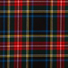 Stewart Black Modern 13oz Tartan Fabric By The Metre